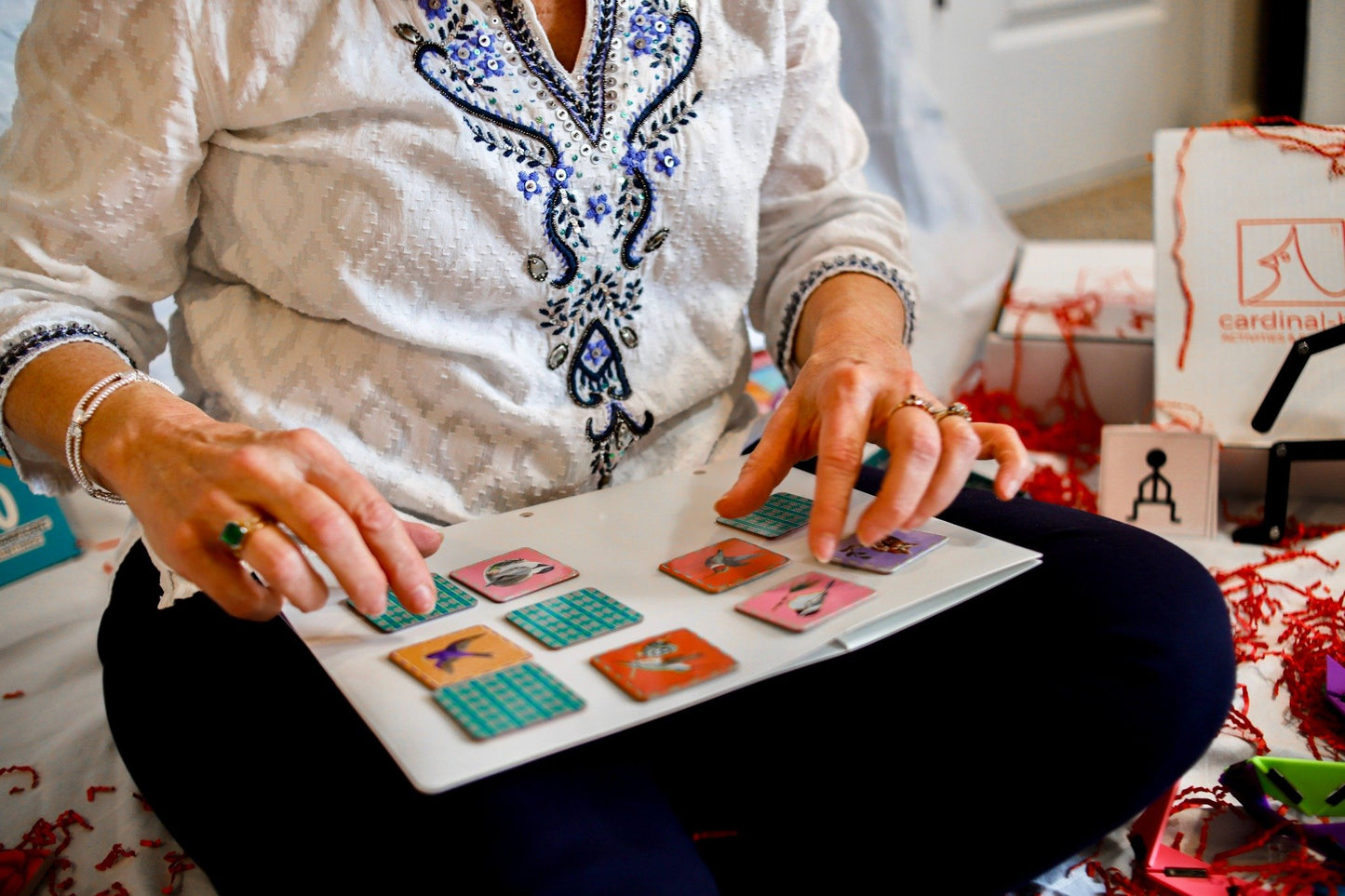 Sample of an activity that comes in a Cardinal-Box. This one is a memory game. 