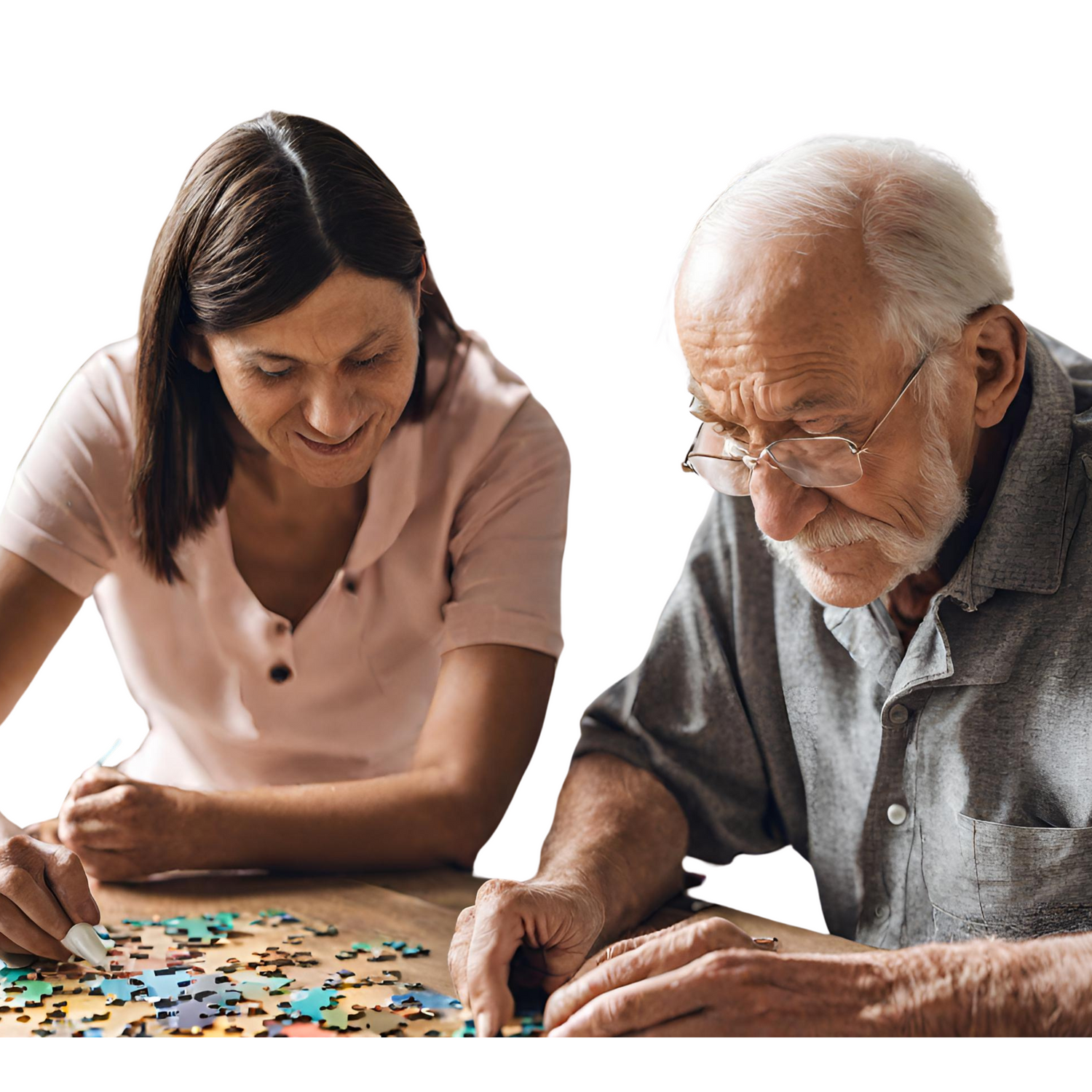 A sample activity, a puzzle, being tested out